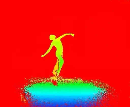 Tim Murray Browne   red depth video dancer Catriona Robertson still