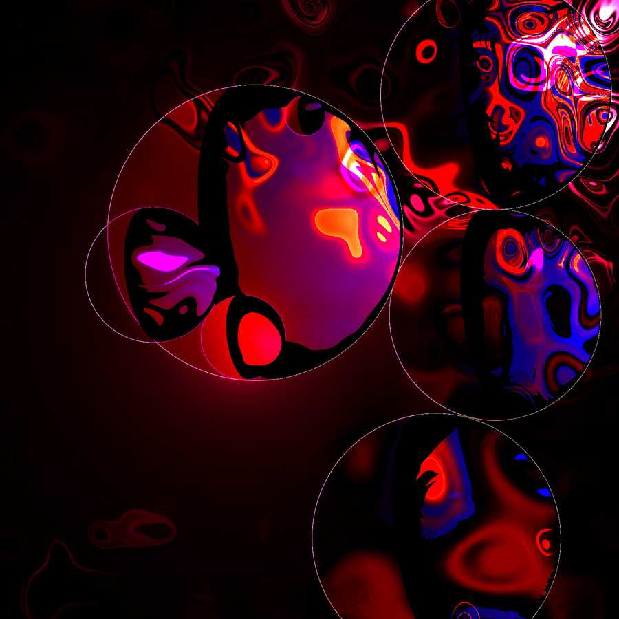 A work-in-progress render of the generative visual artwork 'What seem'd corporal melted as breath into the wind'