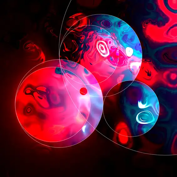 A single render of the generative artwork "What seem'd corporal melted as breath into the wind."