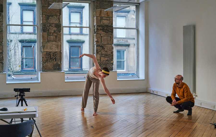 Tim Murray-Browne and Catriona Robertson during a residency at the Centre for Contemporary Arts, Glagsow. Photo: Alan Paterson